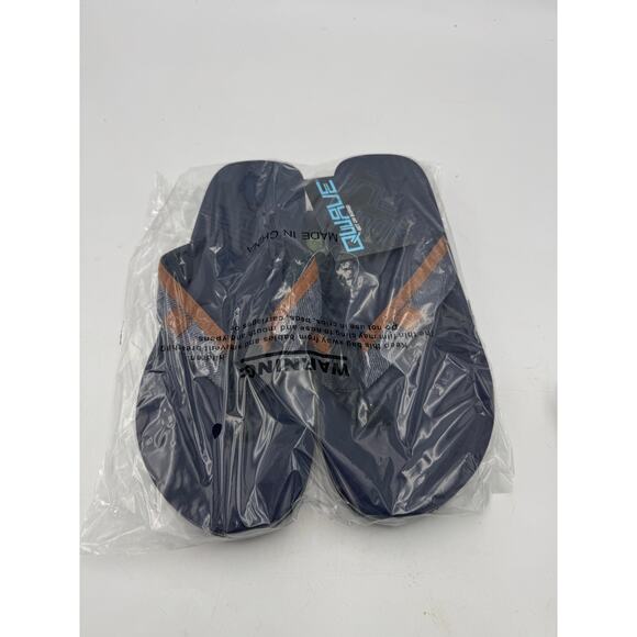 Qwave Men's Comfort Sandals, Navy, Size 10/11 - Picture 1 of 4